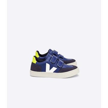 Navy Kids' Veja V-12 CHROMEFREE Sneakers | AU 882GSO